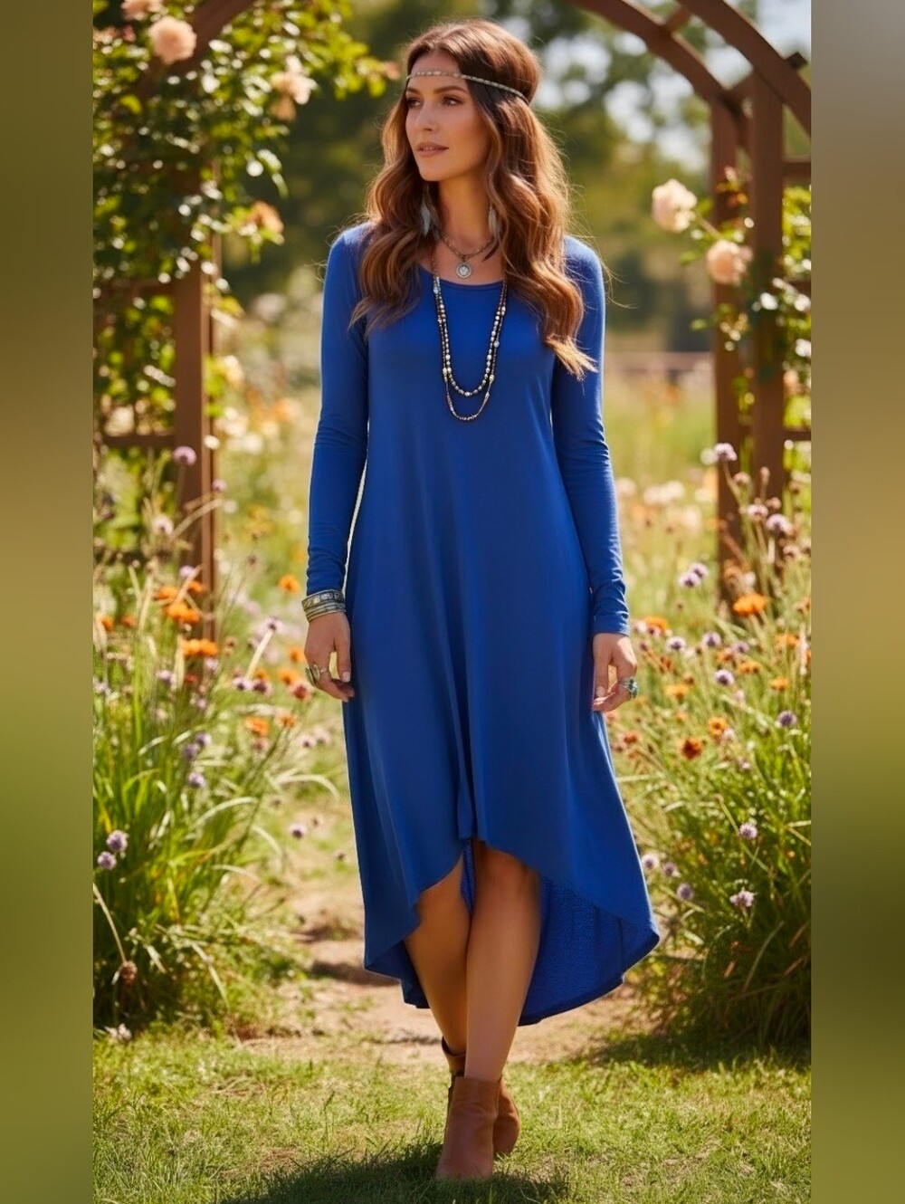 NWT - Elegant Blue Women's Dress